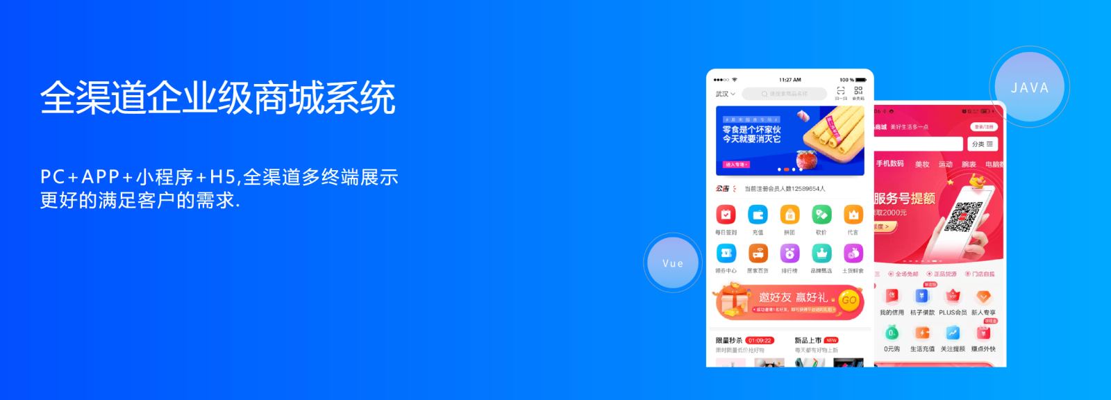 网上商城综合平台软件-全渠道数智化运营&零售/分销/团购等多模式电商系统解决方案